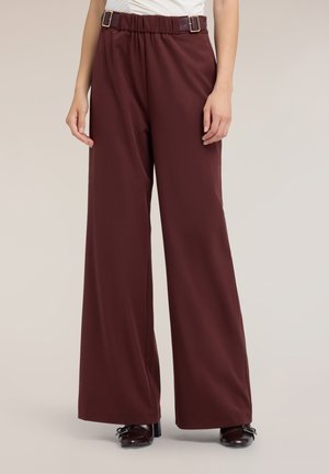 Motivi, PANTALONI PALAZZO FLUIDI CON DOPPIA FIBBIA - Pantalon classique - marrone