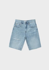Stradivarius Shorts vaqueros - light-blue denim