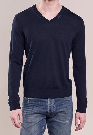 Stickad tröja - dark blue