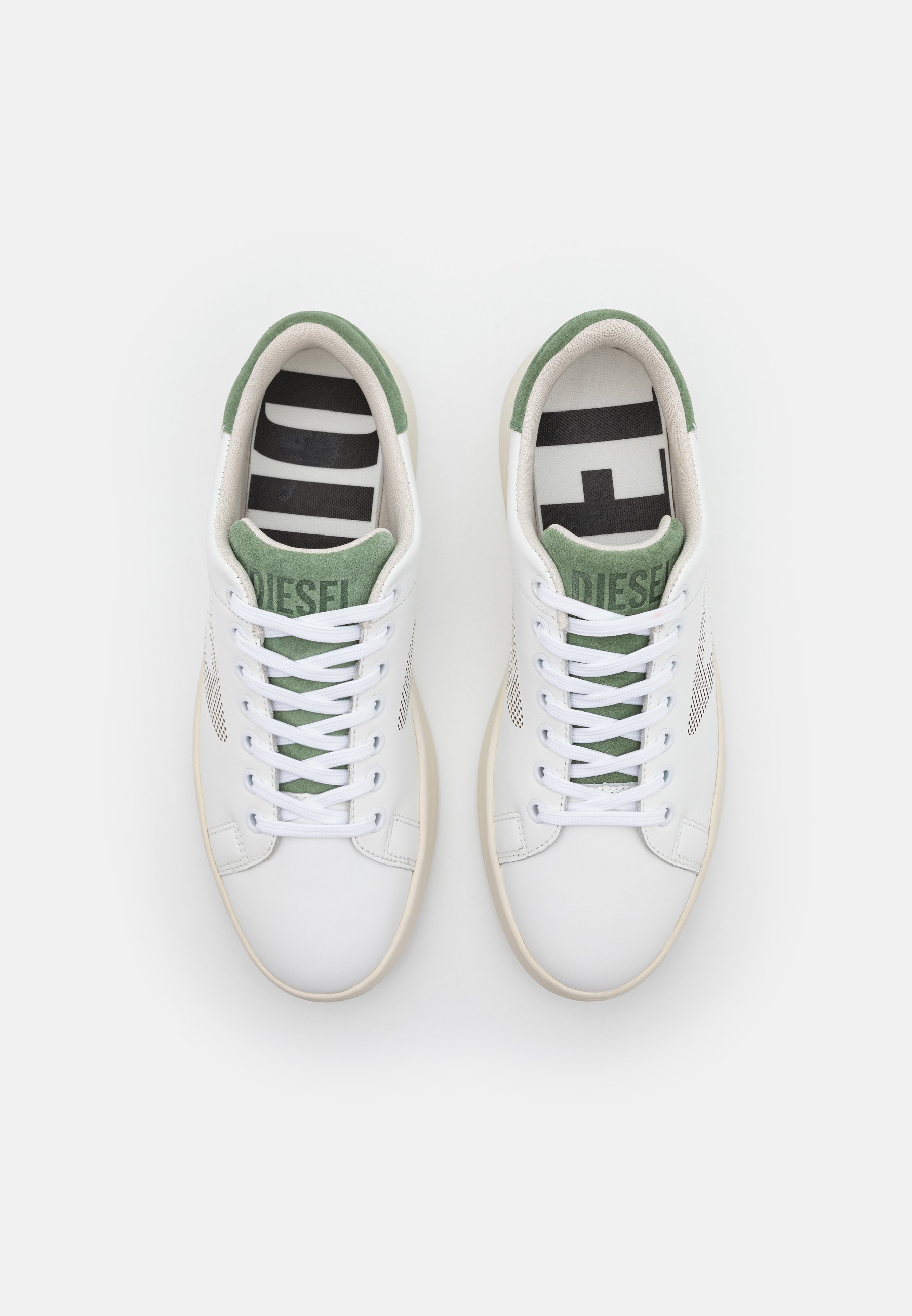 Diesel Homme Trainers Sage Green Size 11 Soft Leather