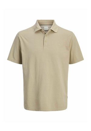 Beez värvi polo särk, mis on valmistatud puuvillast, esitleb klassikalist nööbiga krae, lühikesi varukaid ja diskreetset logo rinnal.