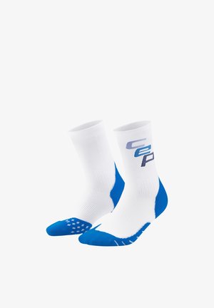 CEP, RUN EDT. STEPS SOCKS, MID CUT, WOMEN - Sportsocken - white blue