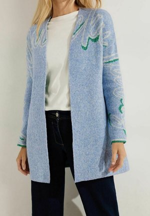 Strickjacke - mottled light blue