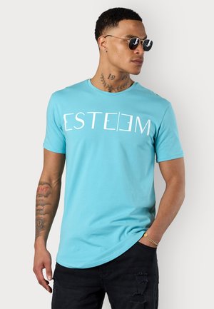 ESTEEM LETTERING - T-Shirt print - aqua