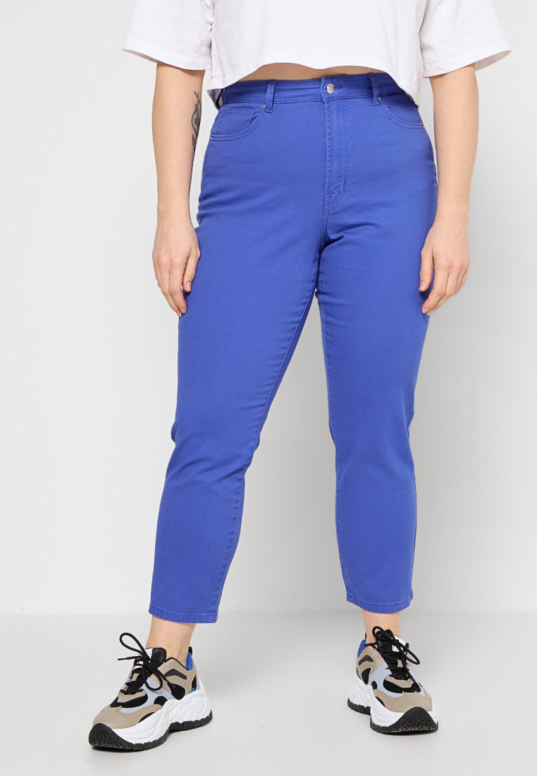 ONLY Carmakoma Slim fit jeans koningsblauw