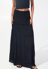 PULL&BEAR - MIDI - Jupe longue - black Image miniature 1