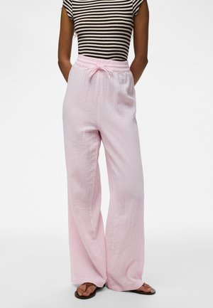 Pieces PCSASTINA HW WIDE PANTS WVN BC - Kalhoty - cradle pink
