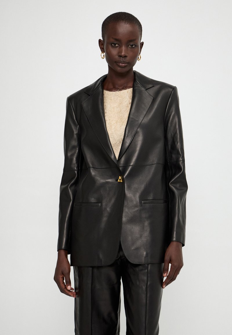 AERON Veste en cuir - black