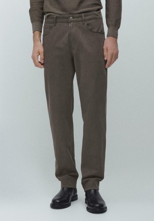 Relaxed fit jeans - khaki