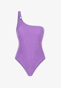 Niewybrane, fioletowy kostium na jedno ramię struktura gofra