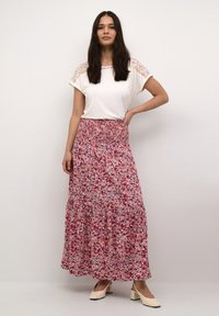 Cream CRTIAH - Maxisukňa - flower print