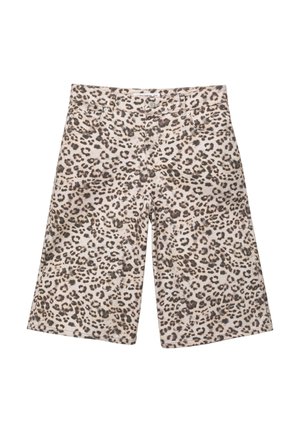 PULL&BEAR LEOPARD - Short en jean - brown