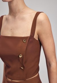adL BUTTON DETAILED - Blouse - brown