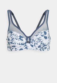 Não selecionado, blue/white