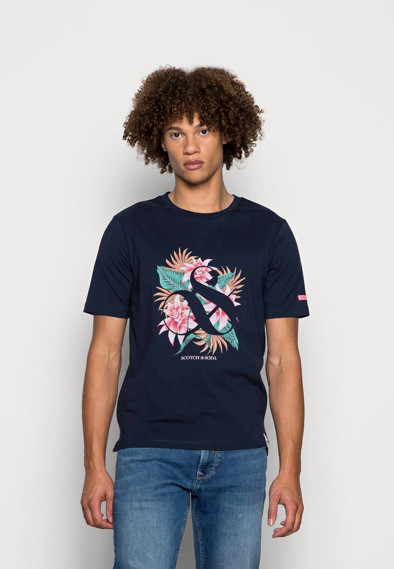 Scotch & Soda SEASONAL LOGO GRAPHIC - T-shirt estampada - navy