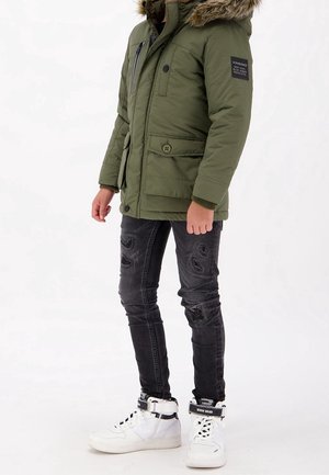 TATIL DETACHABLE HOOD - Cappotto invernale - olive night