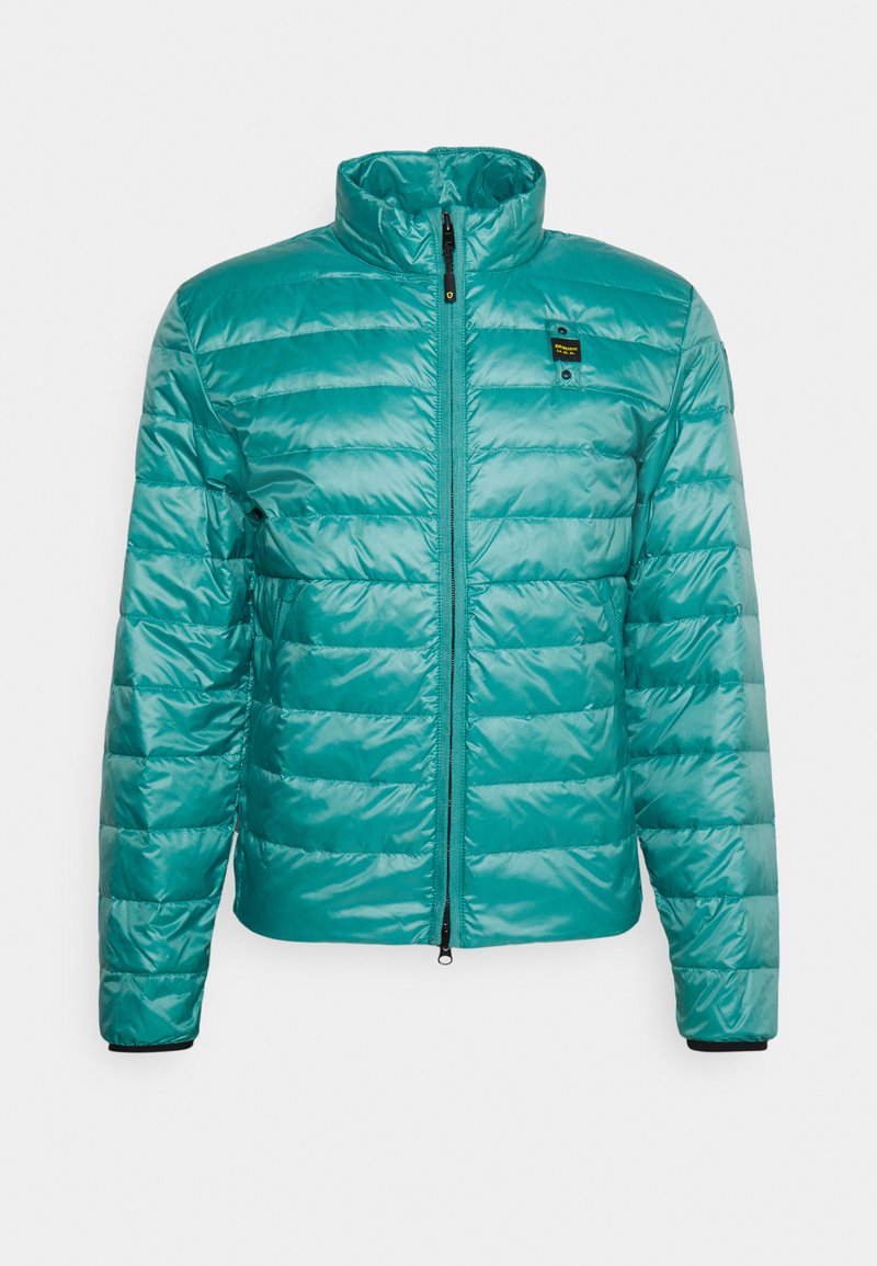 Blauer Casaco de penas - light blue