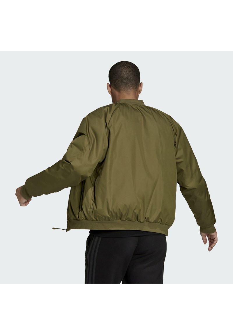 olive green adidas bomber jacket