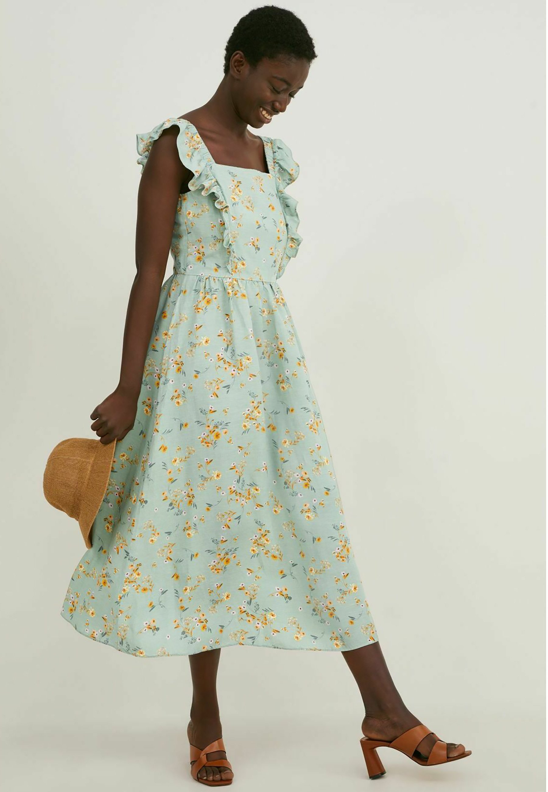 C\u0026A Vestido informal - green/verde claro jaspeado - Zalando.es