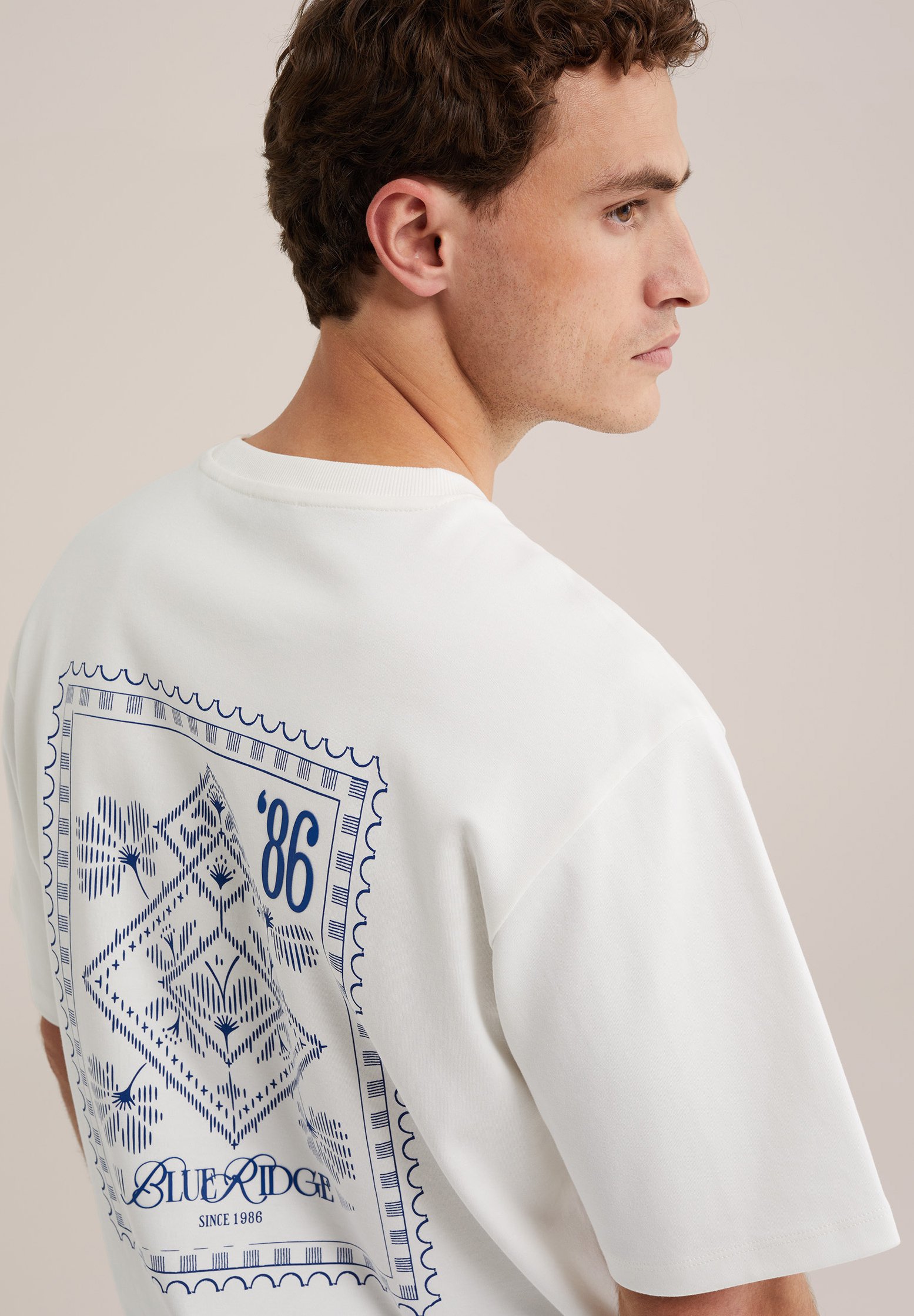 WE Fashion BLUE RIDGE - T-shirt print - off-white/crème - Zalando.nl