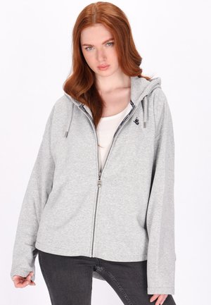 Felpa con zip - grau melange