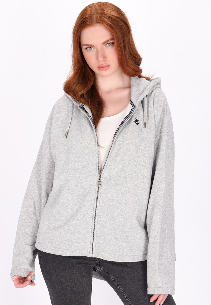 DreiMaster Sweater met rits - grau melange