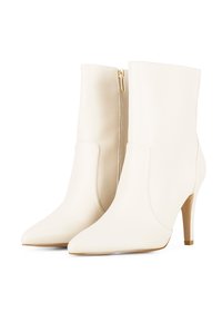 Posh by Poelman TAVERNE MET HAK - Botines de tacón - cream
