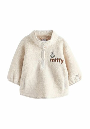 HALF POPPER - Fleece trui - cream