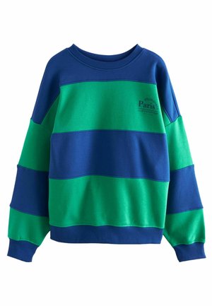 Next RELAXED FIT STRIPE  - Bluză de molton - blue green