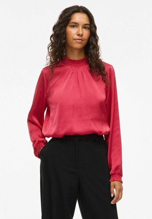 MIT LANGEN ÄRMELN VISOFIE - Blouse - viva magenta