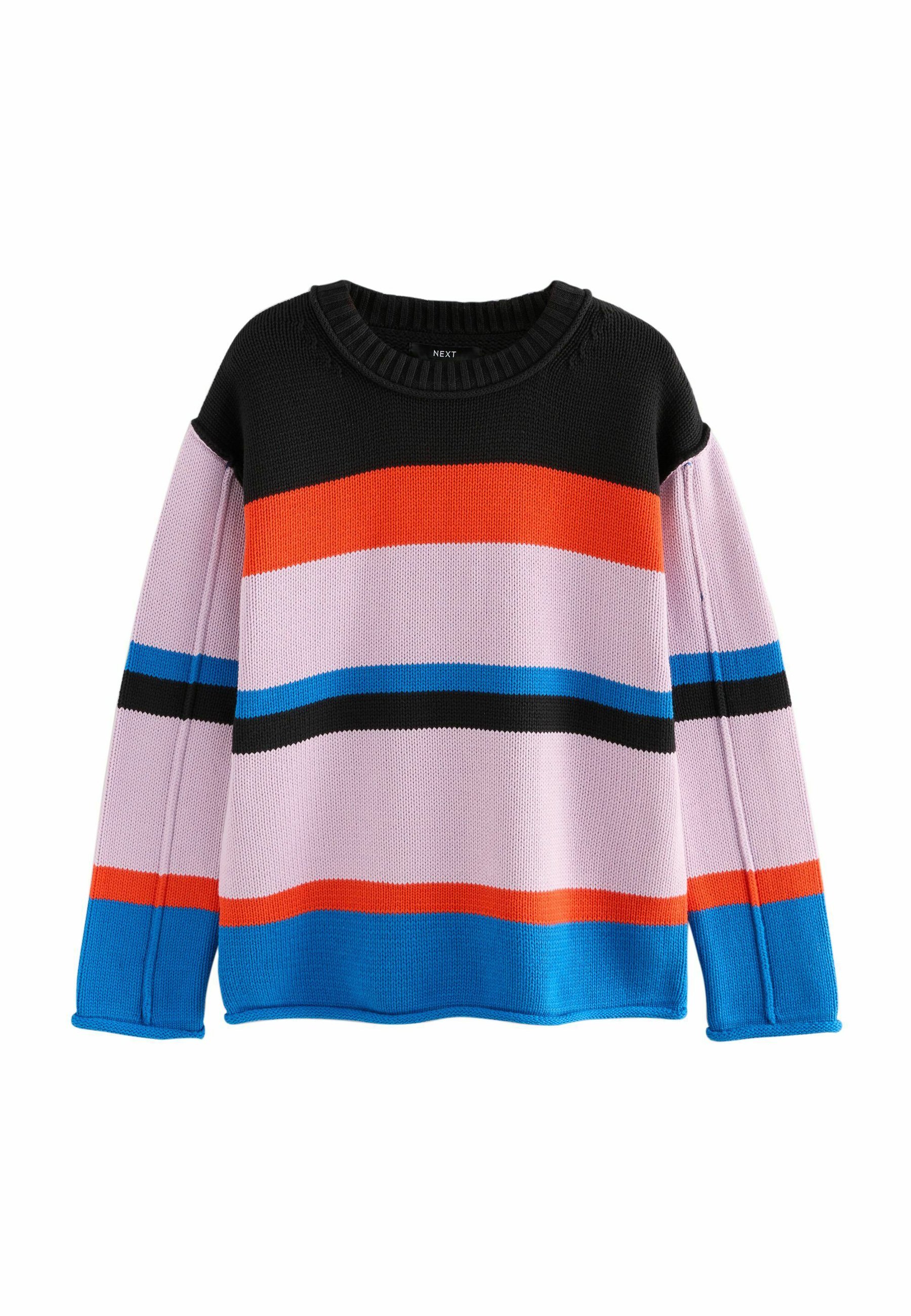 Next CREW NECK LONG SLEEVE - Pullover - multi stripe/violet - ZALANDO.FR