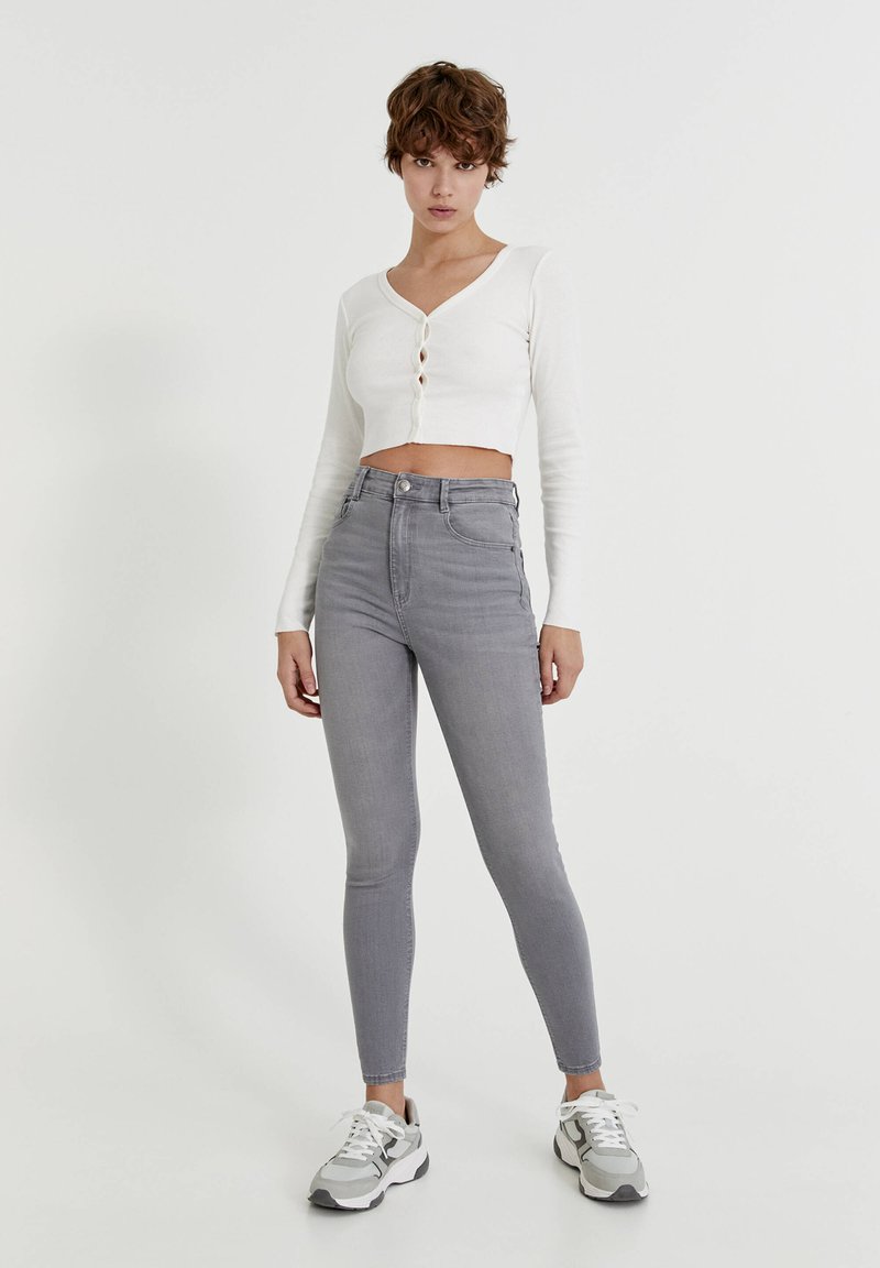 Damen Skinny | PULL&BEAR CONTOUR SKINNY FIT Jeans Slim Fit grey/grau - KO99563 Damen Skinny | PULL&BEAR CONTOUR SKINNY FIT Jeans Slim Fit grey/grau - KO99563