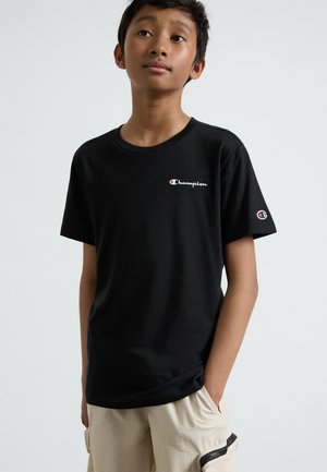 Champion ICONS CREWNECK WITH SMALL LOGO - Paprasti marškinėliai - black