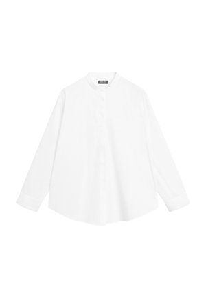 Massimo Dutti, POPLIN SHIRT WITH STAND COLLAR - Hemdbluse - white denim