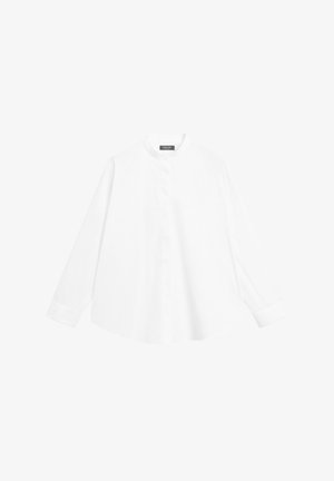Massimo Dutti, POPLIN SHIRT WITH STAND COLLAR - Hemdbluse - white denim