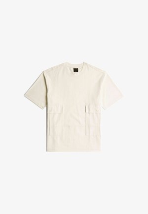 G-STAR, UTILITY FABRIC MIX T-SHIRT - Print T-shirt - milk