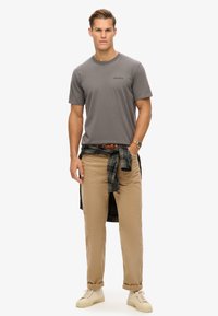 Superdry & Co OVERDYED LOGO - T-Shirt basic - dark slate grey