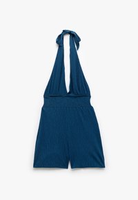 Koton HALTER NECK SHORTS OVERALLS - Mono - blue