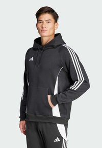 adidas Performance - TIRO HOODIE - Hoodie - black   white Thumbnail Image 1