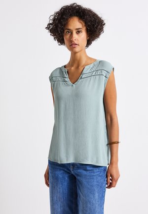 CRINKLE MIT TAPE - Blouse - blau
