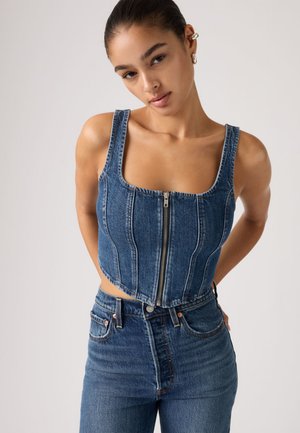 SEAMED ZIP BUSTIER - Débardeur - she's so vague