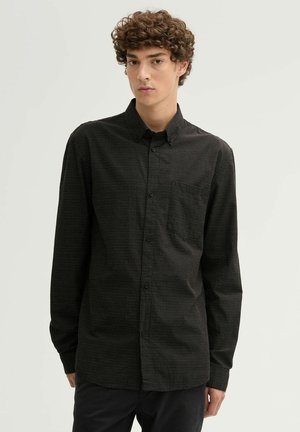 TOM TAILOR DENIM Shirt - black dobby dot
