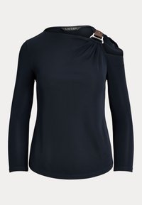 Lauren Ralph Lauren BUCKLE TRIM CUTOUT STRETCH JERSEY TOP - Langærmet T-shirt - navy