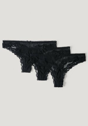 3 PACK - G-strenge - black