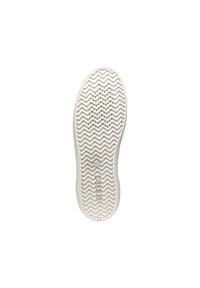 Sole in gomma bianca con un motivo a zigzag e piccoli fori di ventilazione. Presenta un logo impresso vicino al tallone.