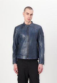 Belstaff OUTLAW - Δερμάτινο μπουφάν - insignia blue
