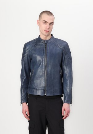 OUTLAW - Leather jacket - insignia blue