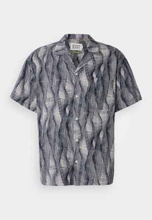 Scotch & Soda PRINTED SHORT SLEEVED SHIRT - Button down-skjorte - navy