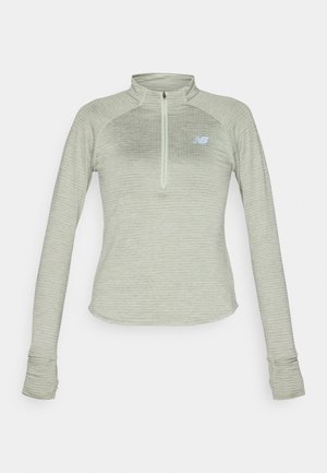 New Balance ATHLETICS GRID 1/2 ZIP - Pikkade varrukatega topp - garter snake heather