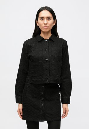 BLOUSON - Casaco de ganga - black denim